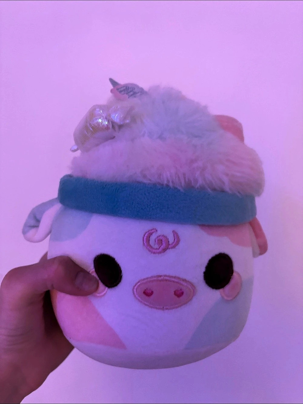 Squishmallows Pink & White Plush NWT